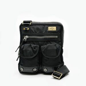 DIESEL Black Nylon Crossbody Bag with Leather & Polyvinyl Trim